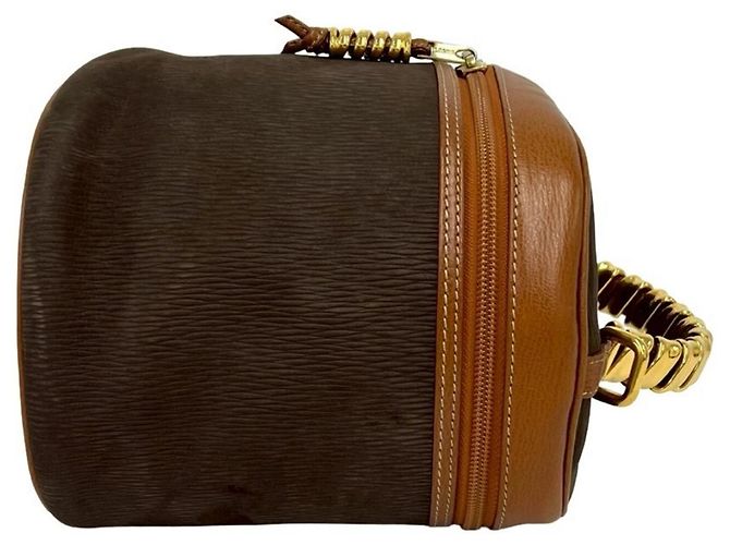 Loewe Velázquez Vintage Twist Handle Leder Schultertasche Braun - Ansicht 6