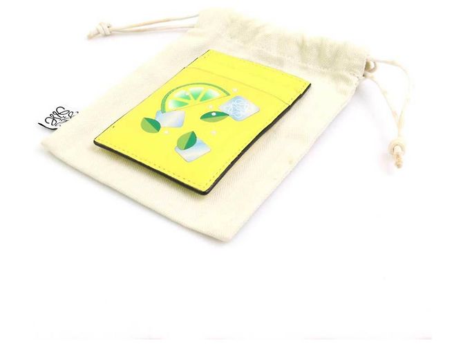 Tarjetero de cuero amarillo Loewe - vista 10