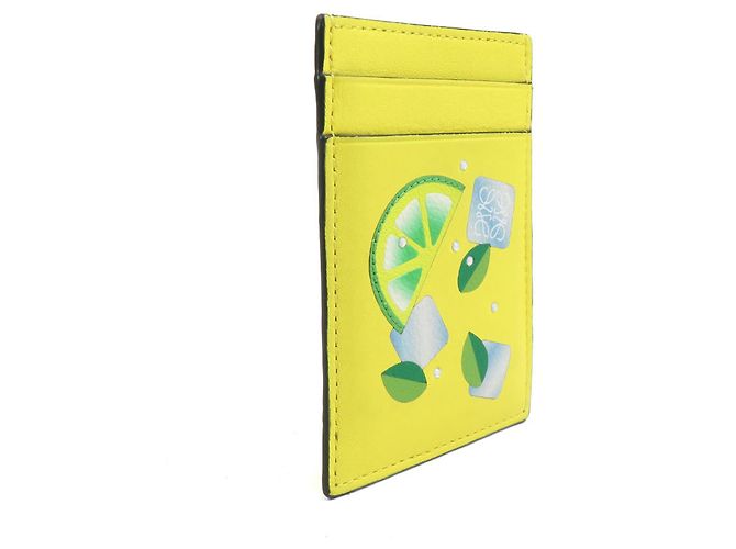 Tarjetero de cuero amarillo Loewe - vista 2