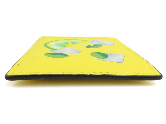 Tarjetero de cuero amarillo Loewe - vista 4