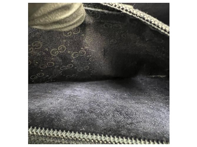 Borsa a tracolla in pelle con logo GG Gucci Blu navy - vista 10