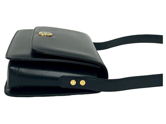 Borsa a tracolla in pelle con logo GG Gucci Blu navy - vista 6