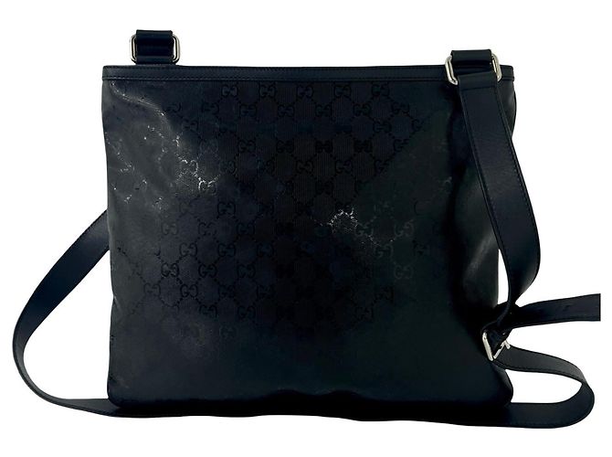 Borsa a Spalla Gucci Webbing GG Imprime Logo Pattern Nero Rosso Verde - vista 3