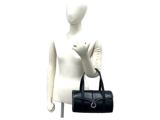 Mini borsa Boston Loewe in pelle nera Nero - vista 2