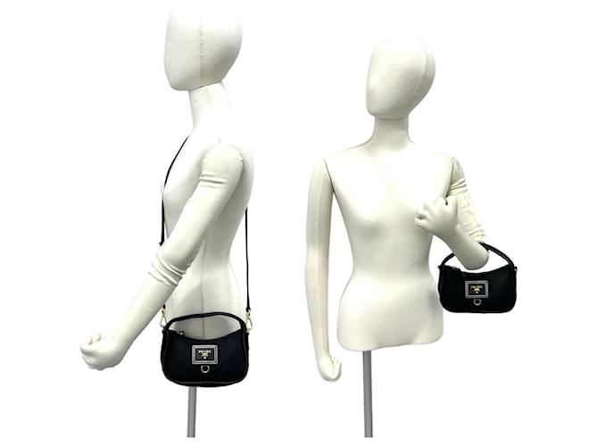 Borsa a tracolla mini PRADA Nero - vista 2