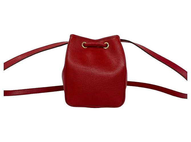 Mini borsa a tracolla in pelle rossa Christian Dior Rosso - vista 3