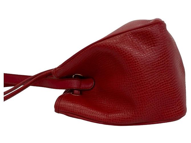 Mini borsa a tracolla in pelle rossa Christian Dior Rosso - vista 5