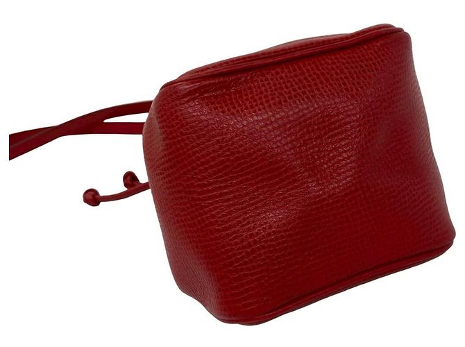 Mini borsa a tracolla in pelle rossa Christian Dior Rosso - vista 7
