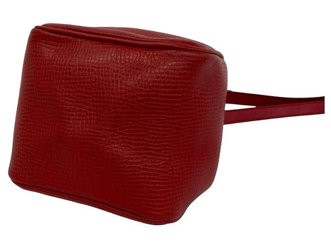 Mini borsa a tracolla in pelle rossa Christian Dior Rosso - vista 8