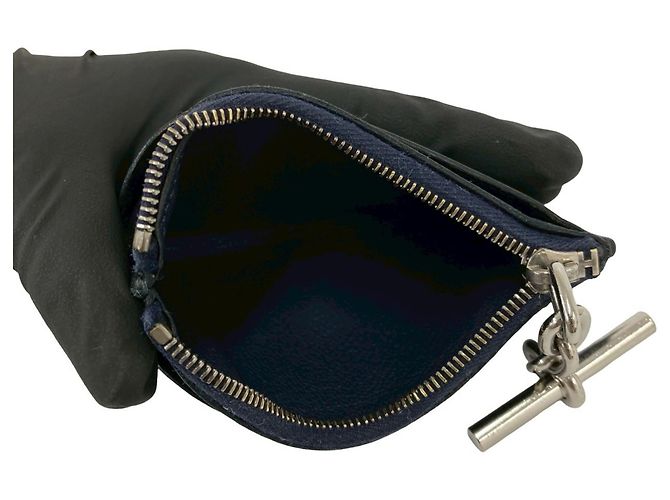 Hermès HERMES Evercolor Chain Fragment Case Blu navy - vista 7