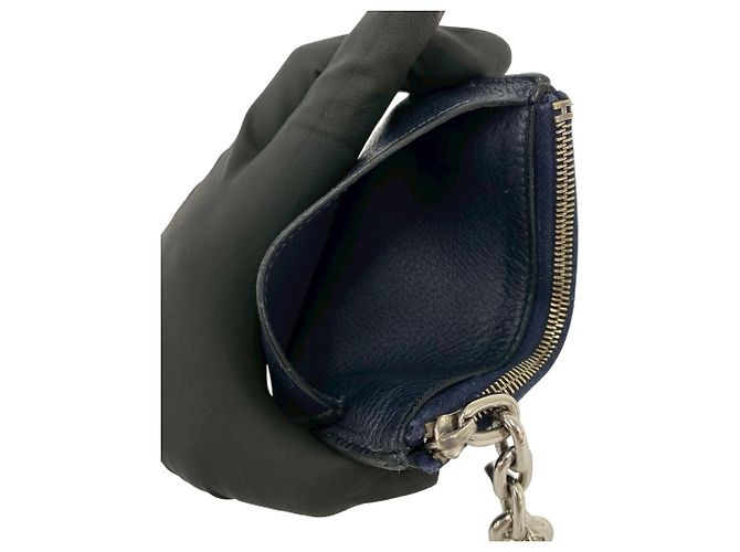 Hermès HERMES Evercolor Chain Fragment Case Blu navy - vista 8