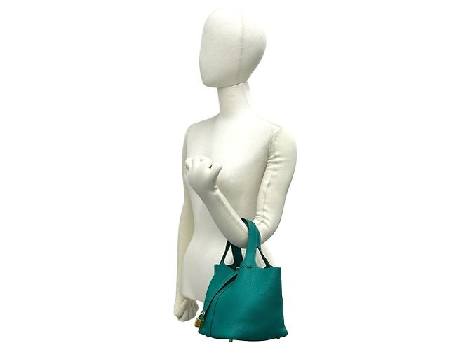 Hermès Borsa HERMES Picotin Lock Taurillon Clemence Mini Tote Bag Verde - vista 2