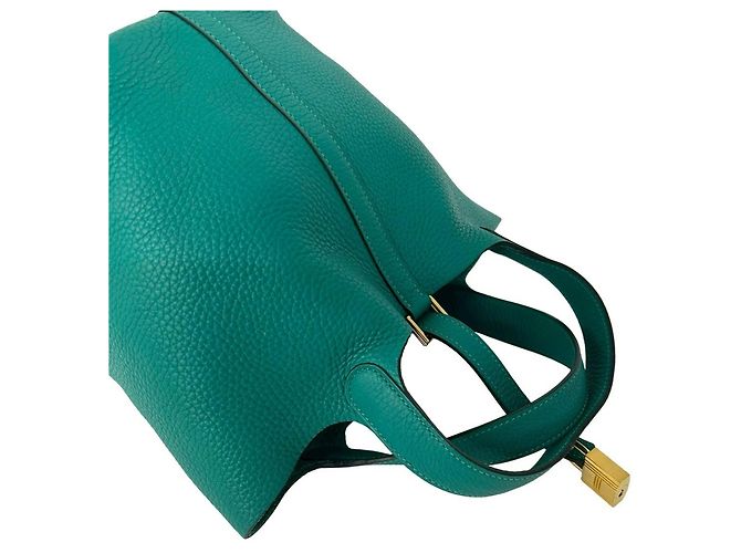 Hermès Borsa HERMES Picotin Lock Taurillon Clemence Mini Tote Bag Verde - vista 4