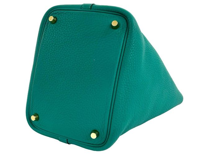 Hermès Borsa HERMES Picotin Lock Taurillon Clemence Mini Tote Bag Verde - vista 8