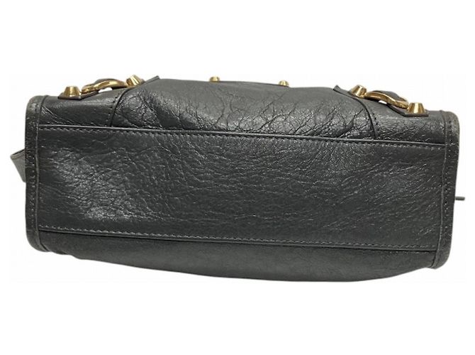 Borsa Balenciaga Classic Mini City in pelle Marrone - vista 3