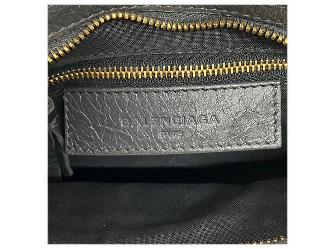 Borsa Balenciaga Classic Mini City in pelle Marrone - vista 4