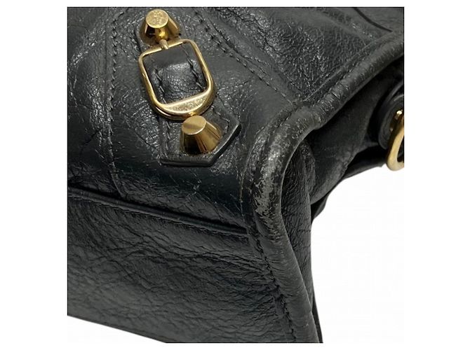 Borsa Balenciaga Classic Mini City in pelle Marrone - vista 5