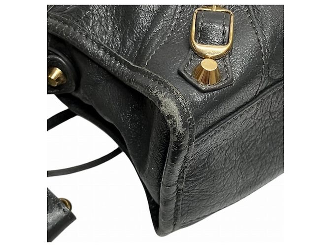 Borsa Balenciaga Classic Mini City in pelle Marrone - vista 6
