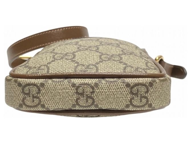 Borsa a Spalla Gucci Beige Marrone - vista 3
