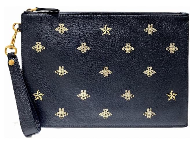Borsa Second Gucci Beestar Leather Nero - vista 2