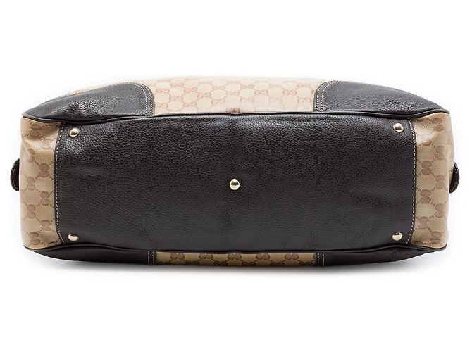 Borsa a Spalla Gucci Beige GG Crystal Web Princy - vista 3