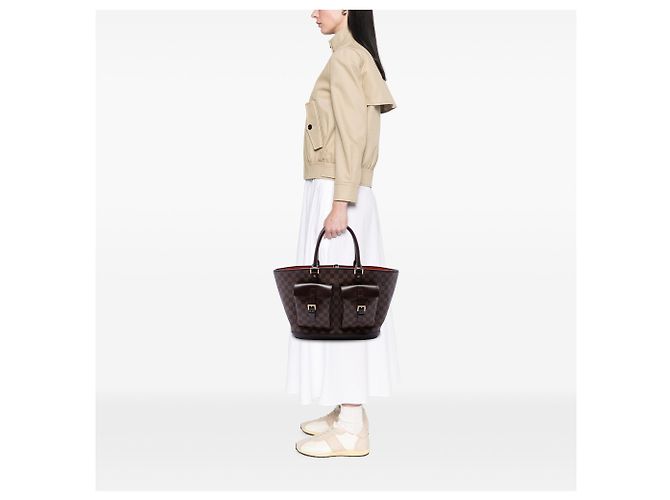 Louis Vuitton Marrone Damier Ebene Manosque GM - vista 6