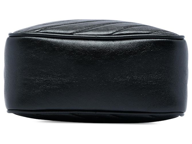 Borsa a tracolla Gucci Black GG Marmont Matelasse in pelle con doppia zip - vista 3