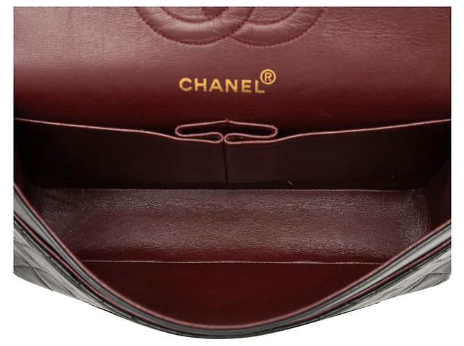 Chanel Black Medium Classic Lambskin Double Flap Nero - vista 4