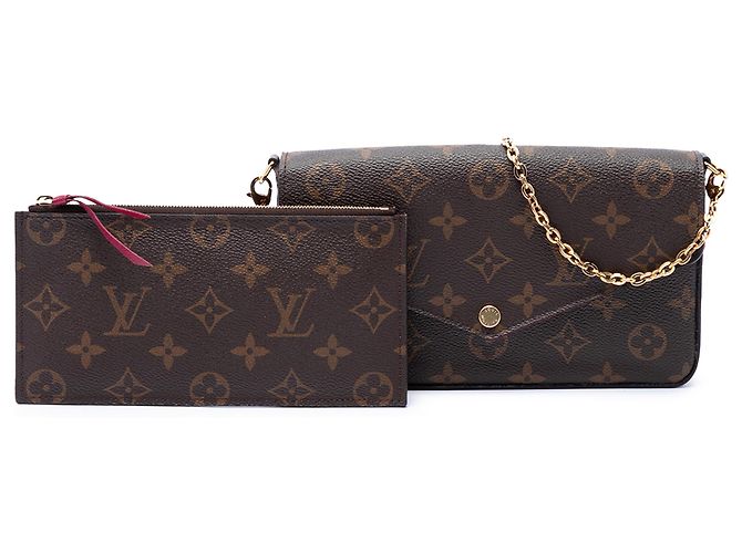 Louis Vuitton Pochette Felicie Marrone Monogram - vista 7