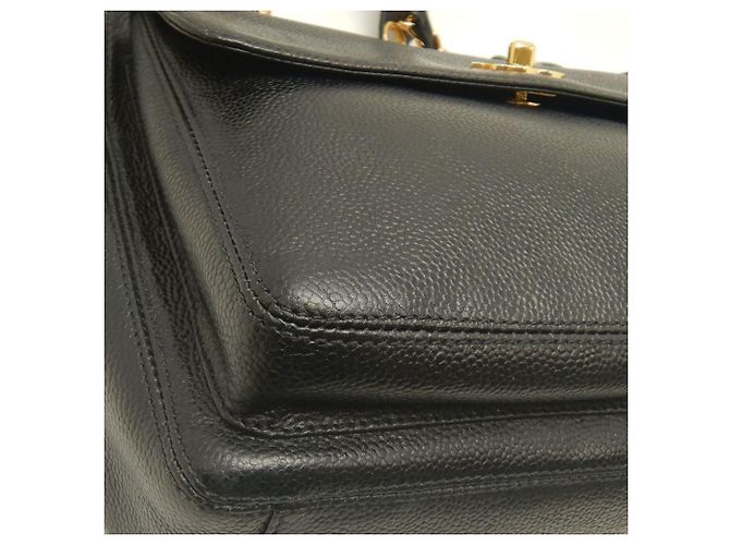Chanel Black CC Caviar Front Pocket Chain Tote Nero - vista 13
