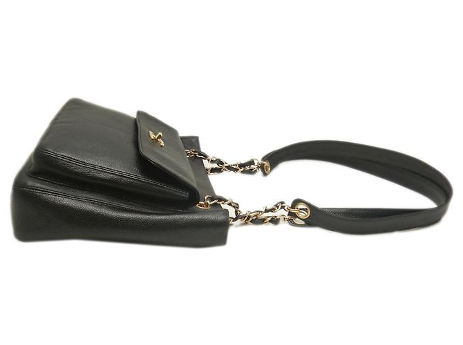 Chanel Black CC Caviar Front Pocket Chain Tote Nero - vista 18