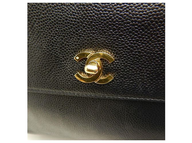Chanel Black CC Caviar Front Pocket Chain Tote Nero - vista 21