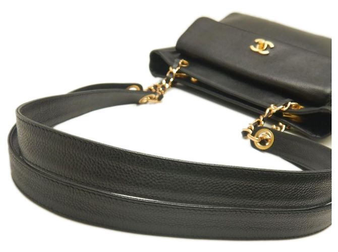 Chanel Black CC Caviar Front Pocket Chain Tote Nero - vista 22