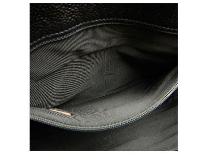 Chanel Black CC Caviar Front Pocket Chain Tote Nero - vista 5
