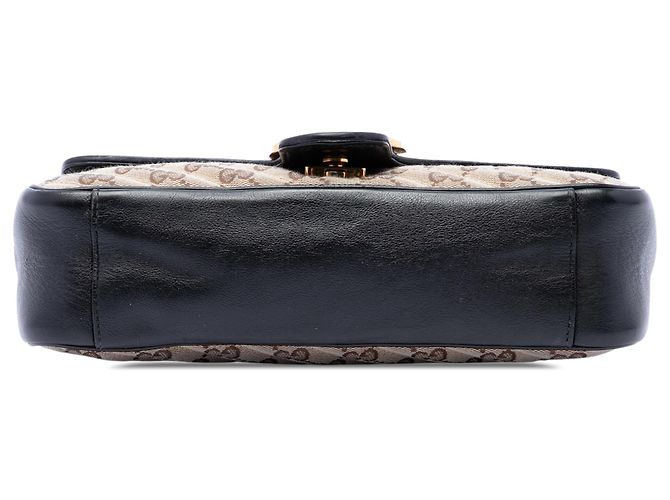 Borsa a tracolla Gucci Beige Medium GG Marmont Matelasse Diagonal GG Canvas - vista 3
