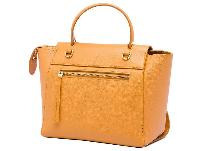 Céline Celine Yellow Micro Grained Calfskin Belt Bag Mustard - view 2