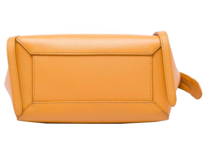 Céline Celine Yellow Micro Grained Calfskin Belt Bag Mustard - view 3