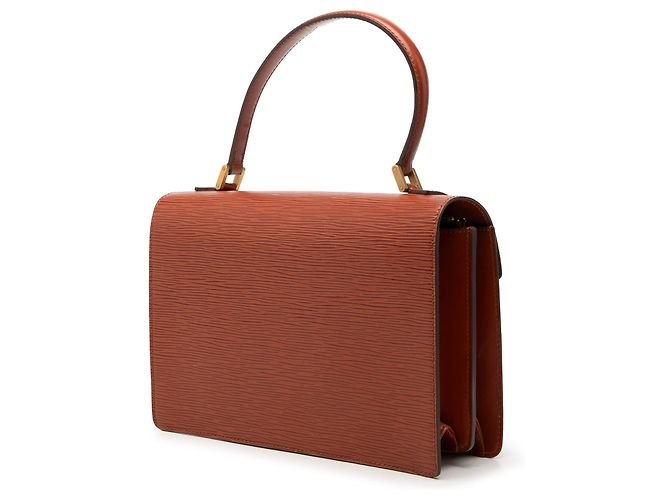Borsa Louis Vuitton Concorde in pelle Epi marrone - vista 2