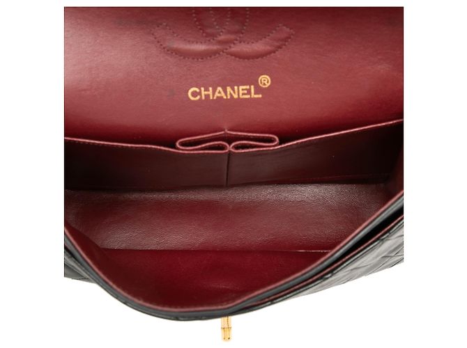 Chanel Black Small Classic Lambskin Double Flap Nero - vista 4