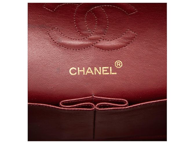 Chanel Black Small Classic Lambskin Double Flap Nero - vista 5