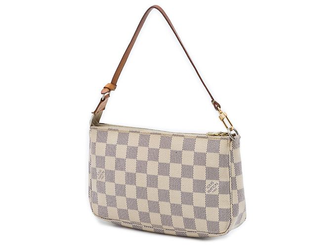 Louis Vuitton Pochette Accessoires in Damier Azur bianco - vista 2