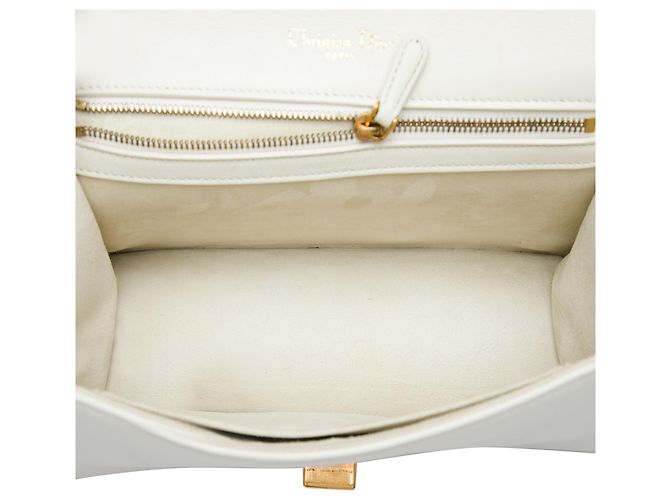 Diorama Flap in agnello borchiato bianco Medium Crudo - vista 4