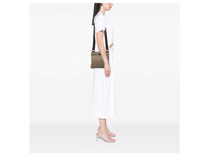 Gucci Beige GG Supreme Crossbody - vista 6