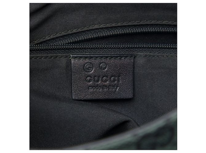Borsa a tracolla Gucci in tela GG verde Verde scuro - vista 5