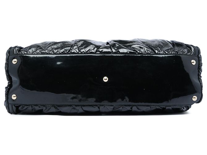 Borsa a tracolla Gucci Black Patent Abbey D Ring Nero - vista 3