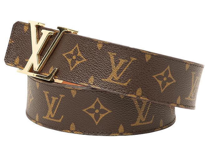 Cinturón reversible Louis Vuitton Brown Monogram Initiales Castaño - vista 2