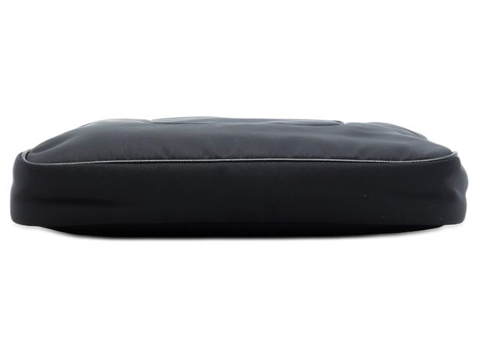 Borsa a tracolla Prada Black Saffiano Trimmed Tessuto Nero - vista 3