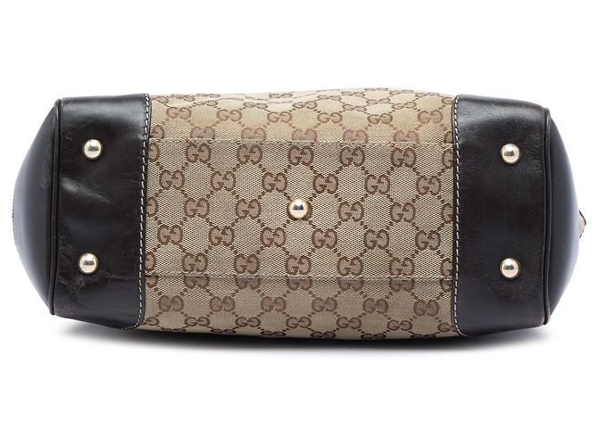 Gucci Mayfair Tote aus beigem GG Canvas Dunkelbraun - Ansicht 3