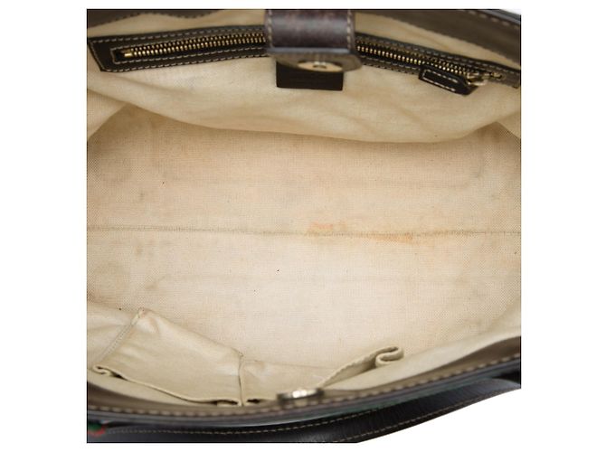 Gucci Mayfair Tote aus beigem GG Canvas Dunkelbraun - Ansicht 4