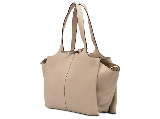 Céline Celine Beige Medium Grained Calfskin Trifold Tote - Ansicht 2
